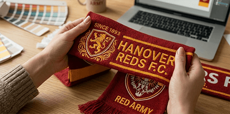 Ein individuell hergestellter Fanschal